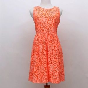 Madewell Orange Floral Lace Dress Size 2 NWOT